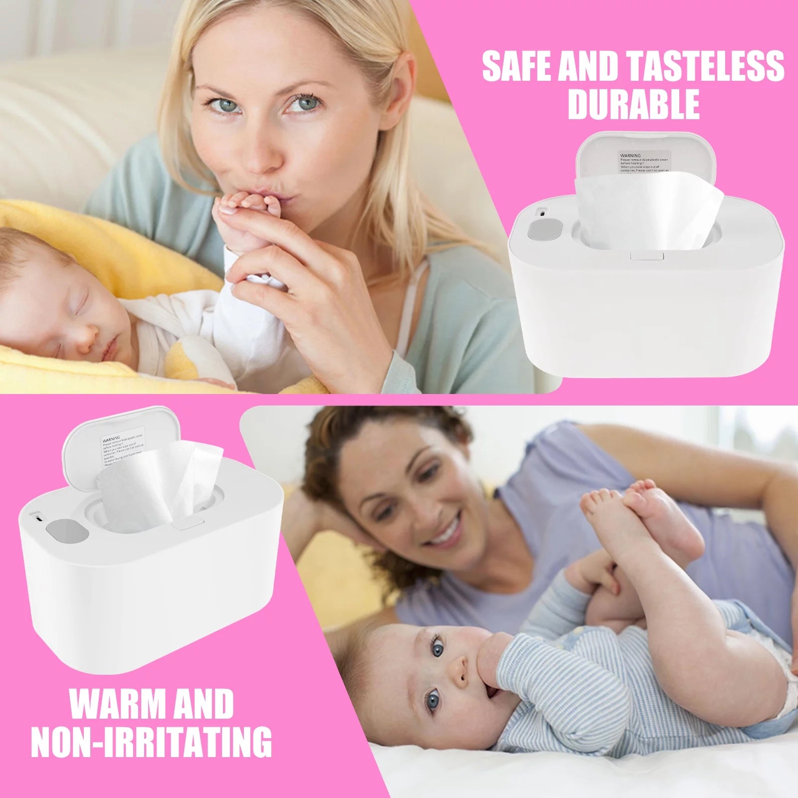 Baby Wipe Warmer Thermostat Baby Wipe Heater Portable Baby Wipes Dispenser Warmer for Home