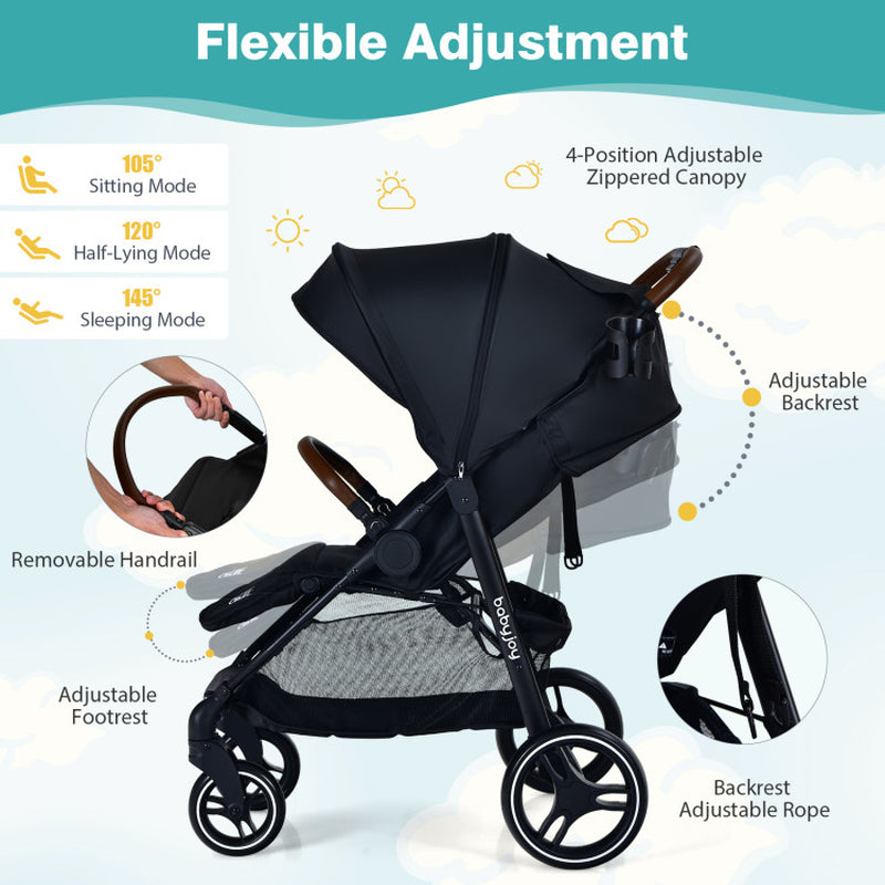 High Landscape Baby Stroller with Easy One-Hand Fold Design