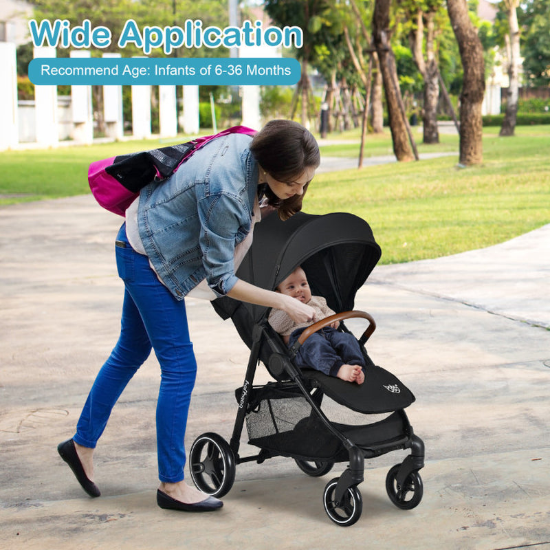 High Landscape Baby Stroller with Easy One-Hand Fold Design