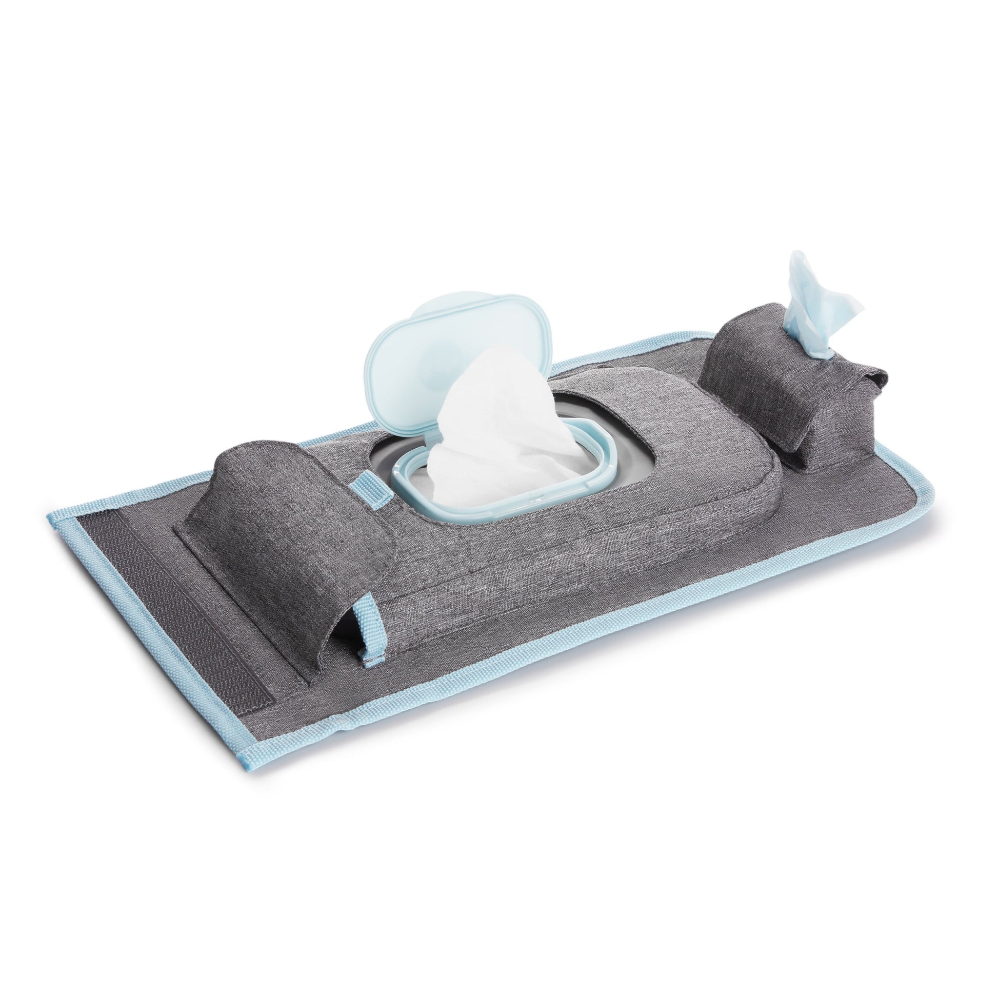 ® Xtraguard™ XL Antimicrobial Baby Changing Pad Kit, Includes Wipes Dispenser, Gray