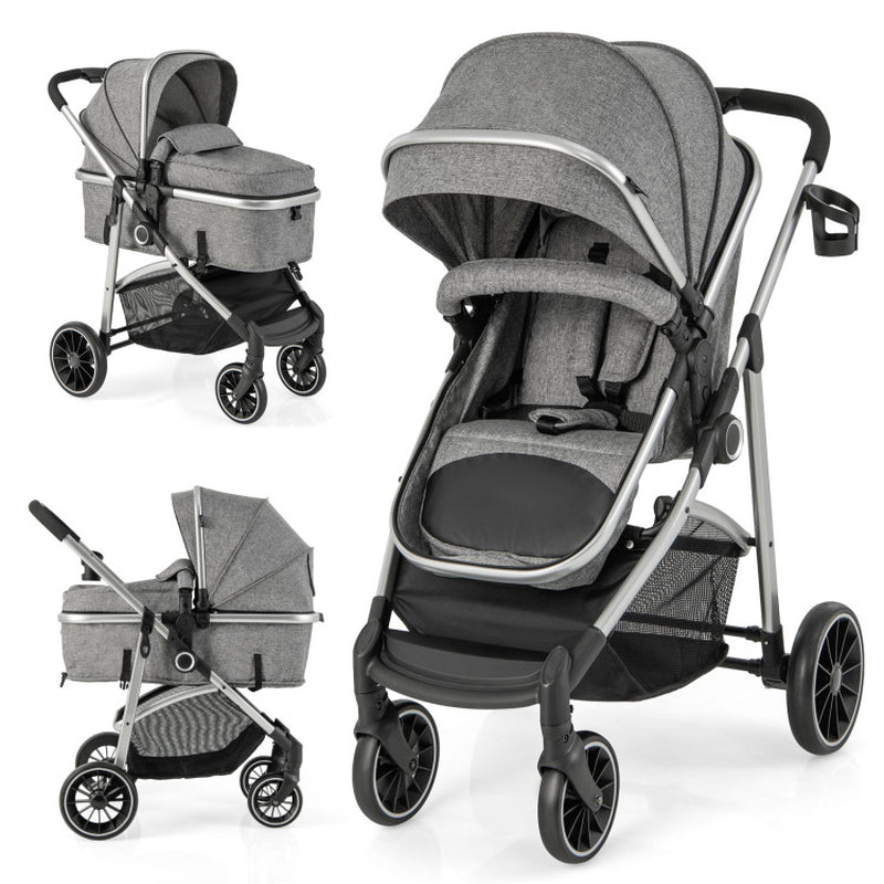 2-In-1 Convertible Baby Stroller with Reversible Seat