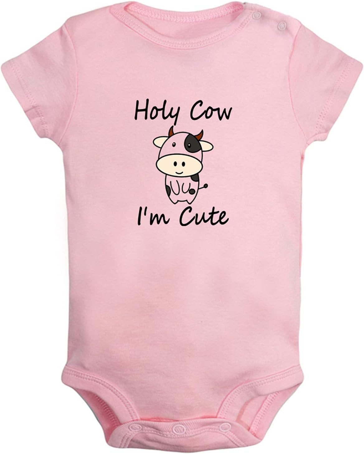 Holy Cow I'M Cute Funny Rompers Newborn Baby Bodysuits Infant Jumpsuits Novelty Outfits Clothes