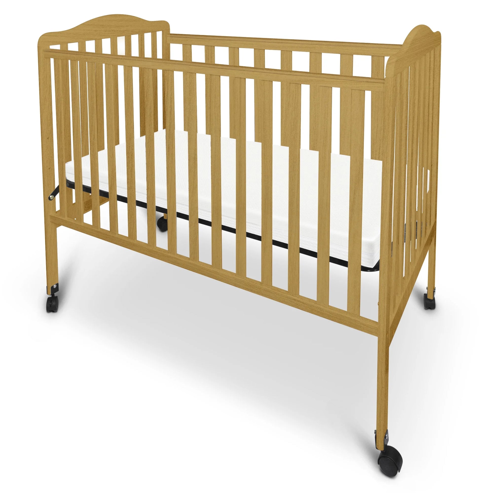 Baby 2-In-1 Wooden Crib Convertible Crib to Toddler Bed with 3 Level Mattress Board, Natural