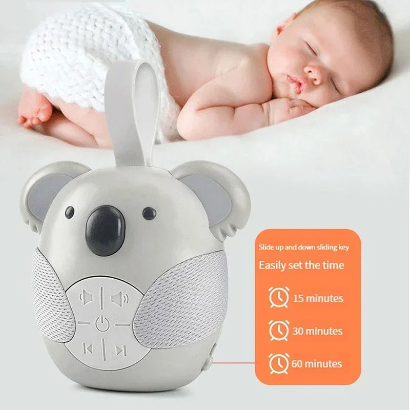 Newborn White Noise Machine Baby Sleeping Monitors Sleep Soother Infant Koala Music Soother Noise Sound Machine for Toddlers