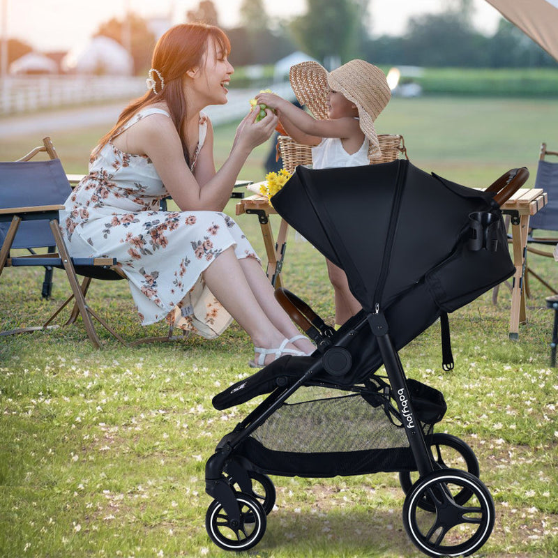 High Landscape Baby Stroller with Easy One-Hand Fold Design