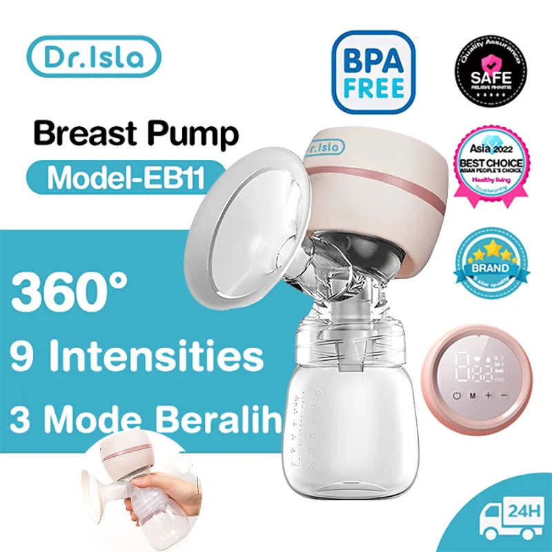 Automatic Electric Breast Pump USB Chargable Portable Breast Pump Silent Powerful Suction Breast Pump BPA Free