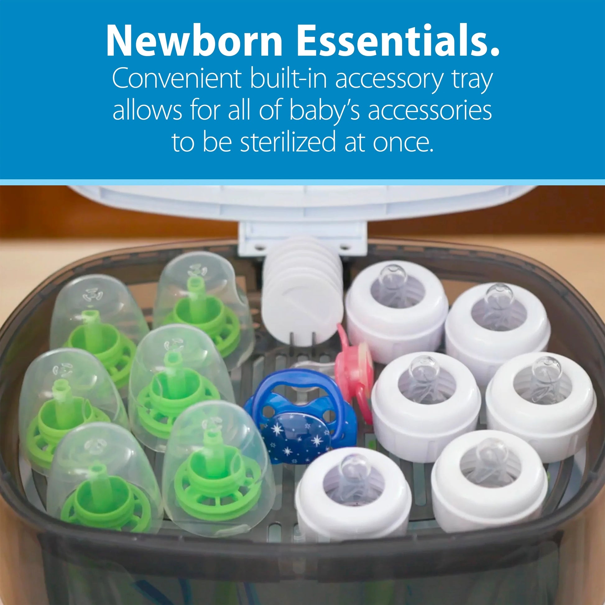 Deluxe Electric Sterilizer for Baby Bottles, Nipples, & Other Baby Essentials, BPA Free